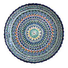 Image showing Plate with traditional uzbek ornament