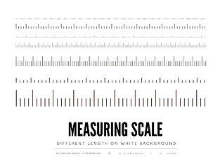Image showing Measuring rulers of different scale, length and shape. Vector elements