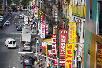 Image showing New York, USA – August 23, 2018: View on E Broadway, Chinatown