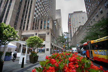 Image showing New York, USA – August 23, 2018: View on 34 W 50th Street, Roc