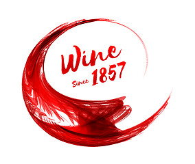 Image showing Abstract red wine background. Vector illustration on white.