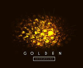 Image showing Gold background with bokeh vector illustration