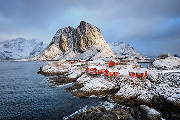 Image showing Hamnoy fishing village on Lofoten Islands, Norway 