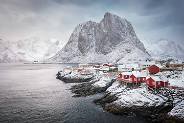 Image showing Hamnoy fishing village on Lofoten Islands, Norway 