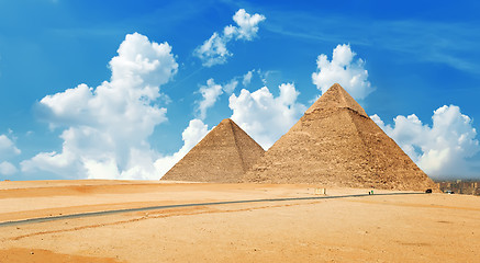 Image showing View of the pyramids