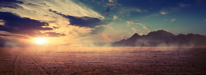 Image showing Mountains at surise Egypt