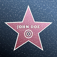 Image showing Actor\'s star on the background of marble tiles. Vector