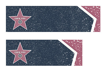 Image showing Actor\'s star on the background of marble tiles with copy space. Vector