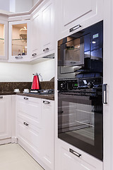 Image showing Luxury modern beige kitchen interior