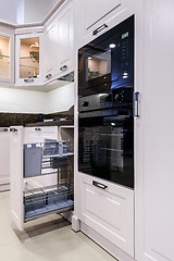 Image showing Luxury modern beige kitchen interior