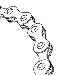 Image showing Bicycle chain close-up vector illustration. 3D design