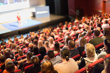 Image showing Speaker giving presentation on scientific business conference.