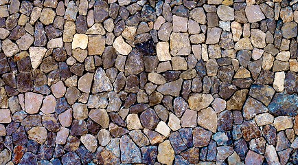 Image showing Multicolored Cobblestones Background