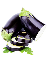 Image showing Ripe Raw Eggplants