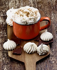 Image showing Hot Chocolate with Meringues