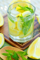 Image showing Lemon and Mint Beverage