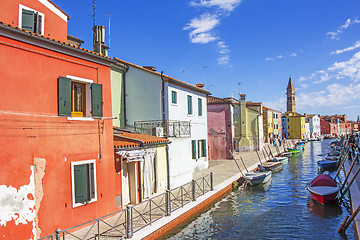 Image showing Houses with Colorful facade in Burano, Venice, Italy