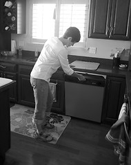 Image showing Female working in the kitchen.