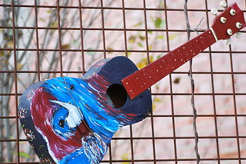 Image showing Colorful acoustic guitar.