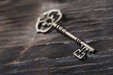 Image showing Vintage skeleton key on a table