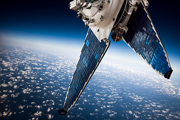 Image showing Space satellite over the planet earth