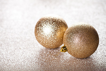 Image showing Christmas golden decorations.