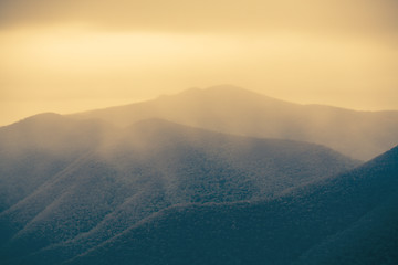 Image showing The Wonder of Misty Mountain Ranges