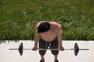 Image showing man doing morning exercises