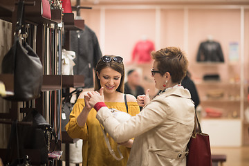 Image showing best friend shopping in big mall