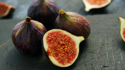 Image showing Delicious figs in closeup