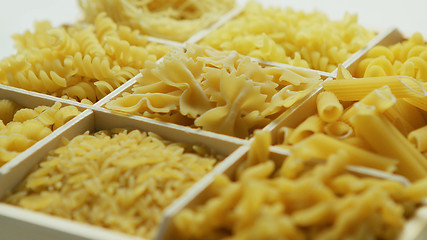Image showing Container with pasta of different sort