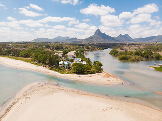 Image showing Rampart River in Tamarin, Black River. Mauritius Island.