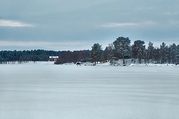 Image showing Frozen lake landscape