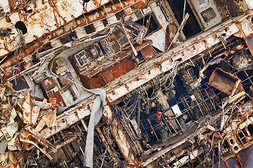 Image showing Cargo ship wreck