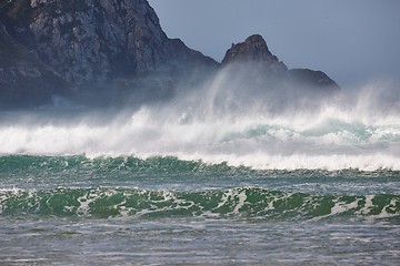 Image showing Stormy Waves Breaking