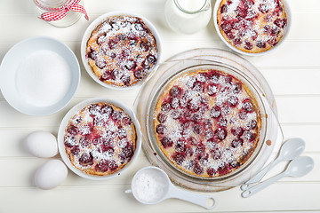 Image showing Cherry clafoutis - French milk cake