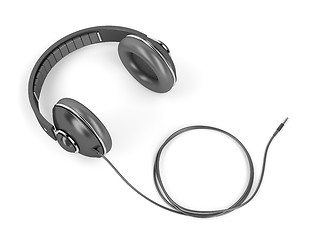 Image showing Big black over-ear headphones