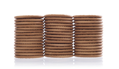 Image showing Stack of cookies isolated