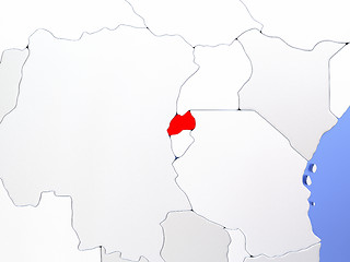 Image showing Rwanda in red on map