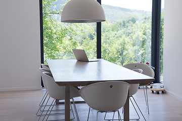 Image showing laptop on a kitchen table