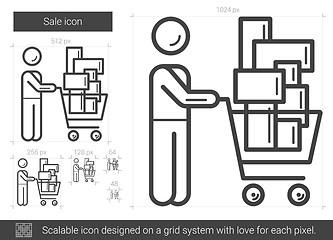 Image showing Sale line icon.