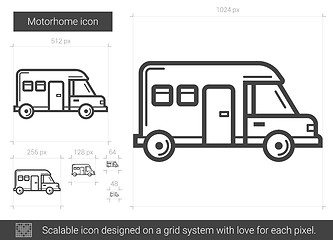 Image showing Motorhome line icon.