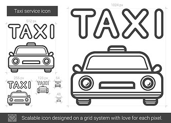Image showing Taxi service line icon.