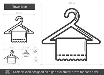 Image showing Towel line icon.