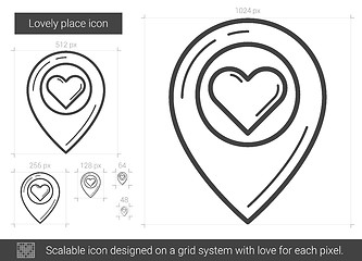 Image showing Lovely place line icon.