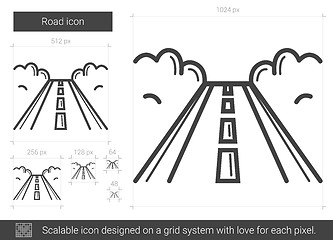 Image showing Road line icon.