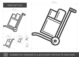 Image showing Hand cart line icon.