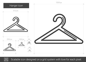 Image showing Hanger line icon.