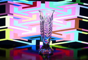 Image showing Vase from a glass on a background