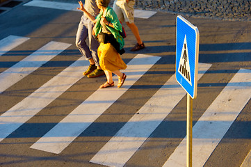 Image showing Crosswalk sign